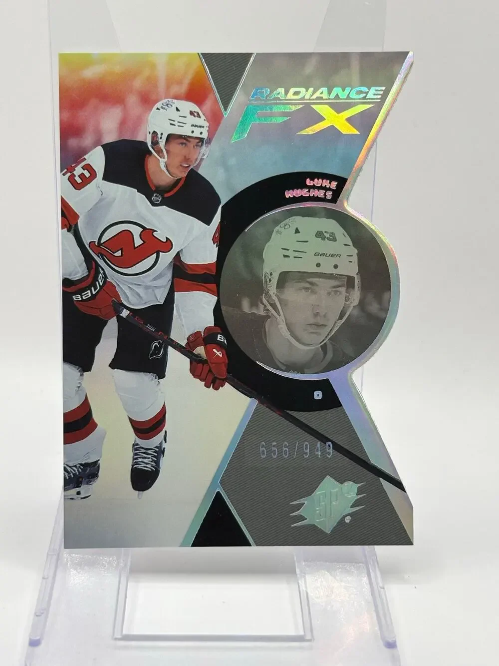 2023-24 SPx Radiance F/X Rookies Luke Hughes Rookie /949 Devils RC